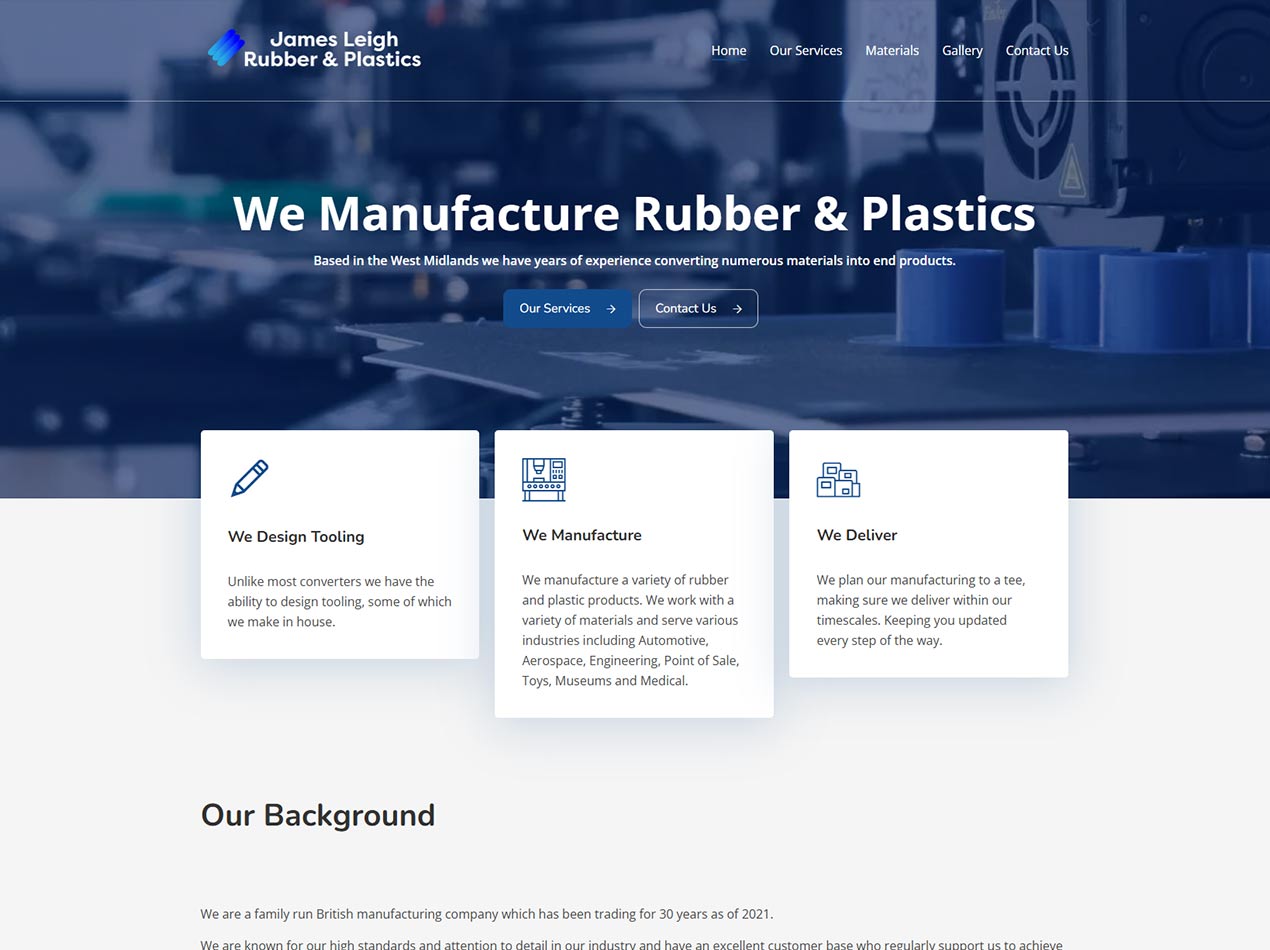 James Leigh Rubber Web Design